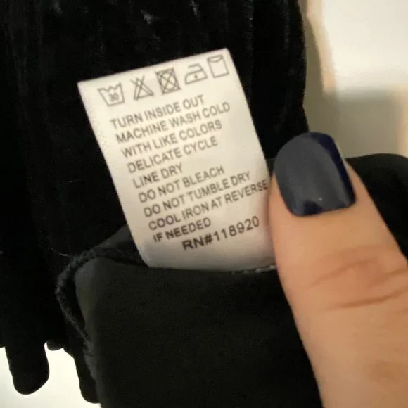 Lucy Paris Melissa Black Velvet Tiered Babydoll Dress - Picture 15 of 16